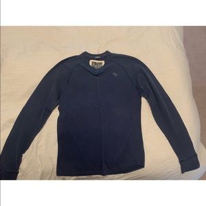 Abercrombie & Fitch XL X-Large waffle knit long sleeve navy